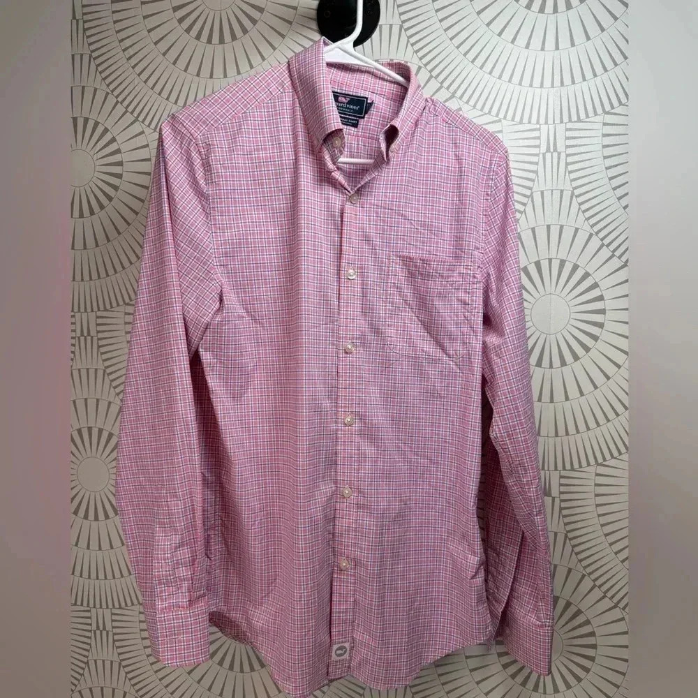Vineyard Vines Men’s‎ Performance Slim Fit Murray Shirt Long Sleeve XS